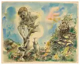 George Grosz, Man digging