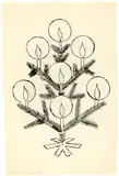 Andy Warhol, Christmas Tree, ca. 1955, Tusche auf Bütten