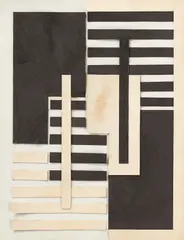 Adolf Fleischmann, Ohne Titel, 1954, Karton-Collage auf festem Papier