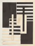 Adolf Fleischmann, Ohne Titel, 1954, Karton-Collage auf festem Papier
