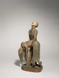 Lili Gräf, Narr und Puppe, Um 1926, Holz, farbig gefasst