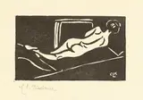 Konvolut, Liegender Rückenakt“ (Ernst Ludwig Kirchner) / „Stehender Mädchenakt“ (Ernst Ludwig Kirchner) / „Mein Freund P.“ (Erich Heckel), 1904, 3 Holzschnitte, jeweils auf Velin