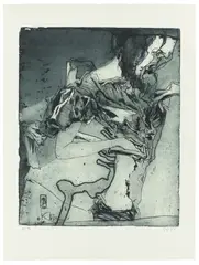 Horst Janssen, Totentanz, 1974, Original-Kartonkassette mit 11 Radierungen auf verschiedenen Papieren