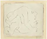 Etreinte II by Pablo Picasso, 1963, Linolschnitt in Weiß auf mit Tusche grundiertem Arches-Velin, sold Dec 2020