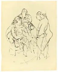 Jeanne Mammen, Die Wahl, Um 1930, Tuschfeder auf Papier