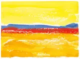 Ohne Titel (aus der Serie Mongolei) by Günther Uecker, 1984, Aquarell auf Bütten, sold Dec 2020