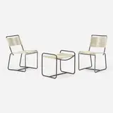 Walter Lamb, Chairs model C-5720, pair, and ottoman, model C-5706
