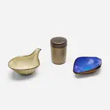 Rupert Deese, Collection of three tablewares, glazed stoneware