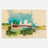 Richard Neutra, Perspective Elevation (Frente de la Vist), La Casa Maldonado Parilli