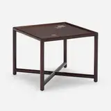 Edward Wormley, Side table, c. 1962, Natzler ceramic tiles, mahogany