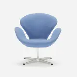 Swan chair, model 3320 by Arne Jacobsen, 1957 / 2006, aluminum, upholstery, sold Apr 2023