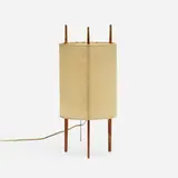 Isamu Noguchi, Table lamp, 1947, cherry, parchment over plastic, painted wood