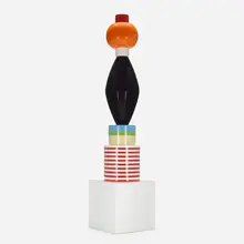 Ettore Sottsass, Menta totem, glazed earthenware, laminate over particle board