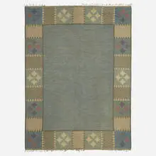 Bitte Ahlgren, Flatweave carpet, c. 1955, hand-woven wool