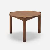 Occasional table from the PGI Hospital, Chandigarh by Pierre Jeanneret, c. 1965-66, teak, sold Apr 2023