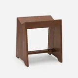Sewing stool from Chandigarh by Pierre Jeanneret, c. 1955-56, teak, sold Apr 2023