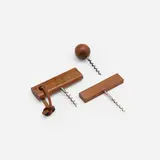 Carl Auböck, Corkscrews, set of three, c. 1950, palisander, steel, leather