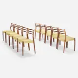 Niels O. Møller, Dining chairs, model 78, set of ten