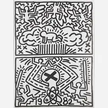 Anti-Nuclear Rally by Keith Haring, sold May 2017