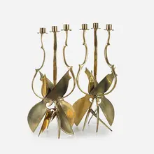 Two candlestick holders by Arman, France/USA, sold May 2017