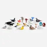 Oiva Toikka, Collection of twenty-one birds and two eggs, glass