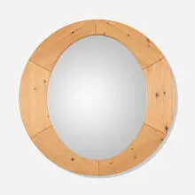 Pedersen & Hansen, Wall mirror, c. 1960, pine, mirrored glass