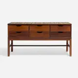 Severin Hansen Jr., Low cabinet, c. 1960, rosewood, glazed ceramic tiles