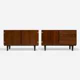 Peter Løvig Nielsen, Cabinets, set of two, c. 1965, rosewood, brass