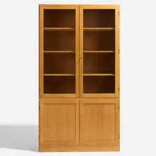 Børge Mogensen, Tall cabinet, c. 1960, oak, glass