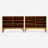 Børge Mogensen, Bookcases, pair, c. 1945, oak veneer, oak