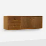 Erik Wørts, Wall-mounted cabinet, c. 1961, oak, combed oak