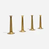 Hans Bølling, Candlesticks, set of four, c. 1965, brass