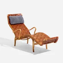 Bruno Mathsson, Pernilla 3 lounge chair, 1942 / 1970, beech, canvas webbing