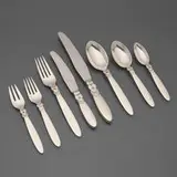 Gundorph Albertus, Cactus flatware service, sterling silver, stainless steel