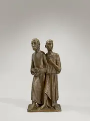 Joachim Karsch, Schreitende Jünger (Jesus und Johannes), 1931, Bronze mit brauner Patina
