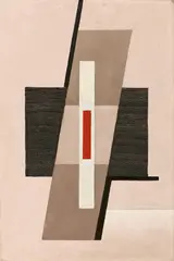 Franz Ehrlich, Komposition, 1929, Öl auf Pappe