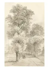 Ansichten aus Berlin und Umgebung by Friedrich Wilhelm Klose, Um 1861, Skizzenbuch mit Bleistiftzeichnungen auf 49 Blatt Papier, davon 23 Blatt unter Passepartouts in einem handgefertigten Al, sold Jun 2015