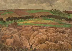 Schafe auf der Weide I by Lotte Laserstein, Um 1934, Öl auf Hartfaser, sold Nov 2015