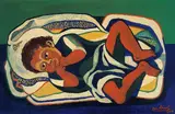 Josef Scharl, The Infant (Mexican Child), 1944, Öl auf Leinwand