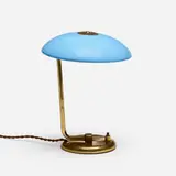 Paavo Tynell, Table lamp, model 5217, c. 1950, brass, enameled aluminum