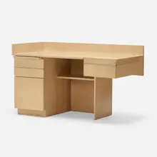 Rudolph M. Schindler, Custom desk for the J. L. Armon House, Los Angeles, 1946, pine plywood