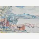 John Steuart Curry, Untitled (Lake Scene)