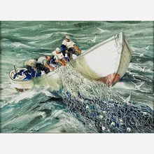 Pulling the Catch by John R. Grabach, sold May 2017