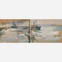 Emmanuel Mané-Katz, Untitled (New York Harbor), Ukraine/France