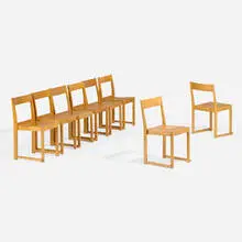 Sven Markelius, Orchestra chairs, set of eight, 1932, birch, pine