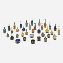 John Andersson, Collection of thirty-five miniature vases, c. 1950, glazed stoneware