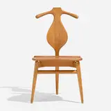 Hans J. Wegner, Valet chair, teak, brass, leather