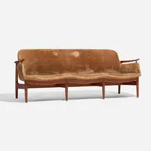 Finn Juhl, Sofa, model NV-53, 1953, upholstery, teak