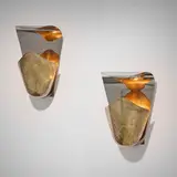 Harald Notini, Sconces model 8596, pair, c. 1945, perforated brass