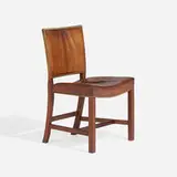 Kaare Klint, Barcelona chair, model 3758, 1937, leather, mahogany, brass